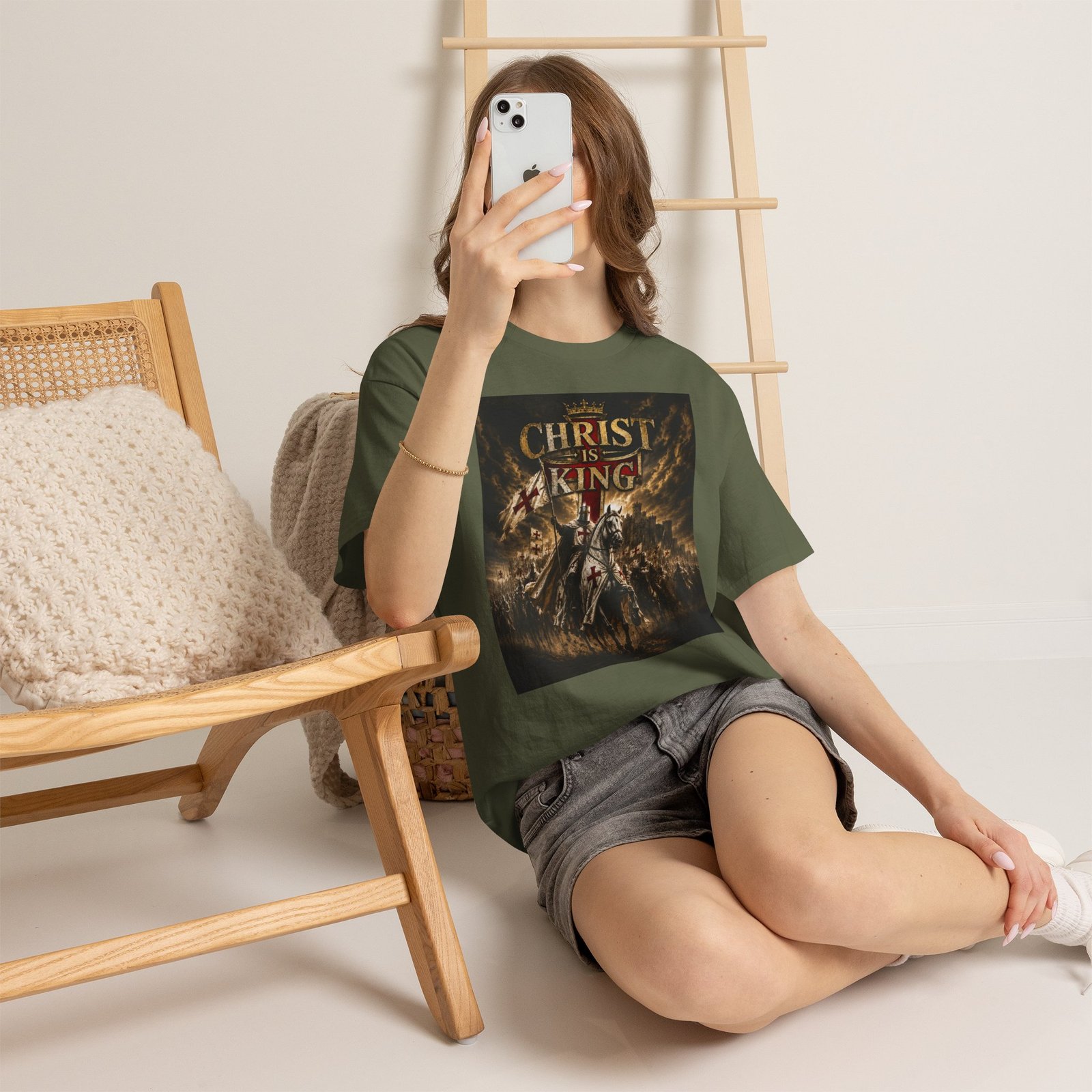 Christ Is King T‑Shirt — Christian Faith Battle Graphic Tee - Image 61
