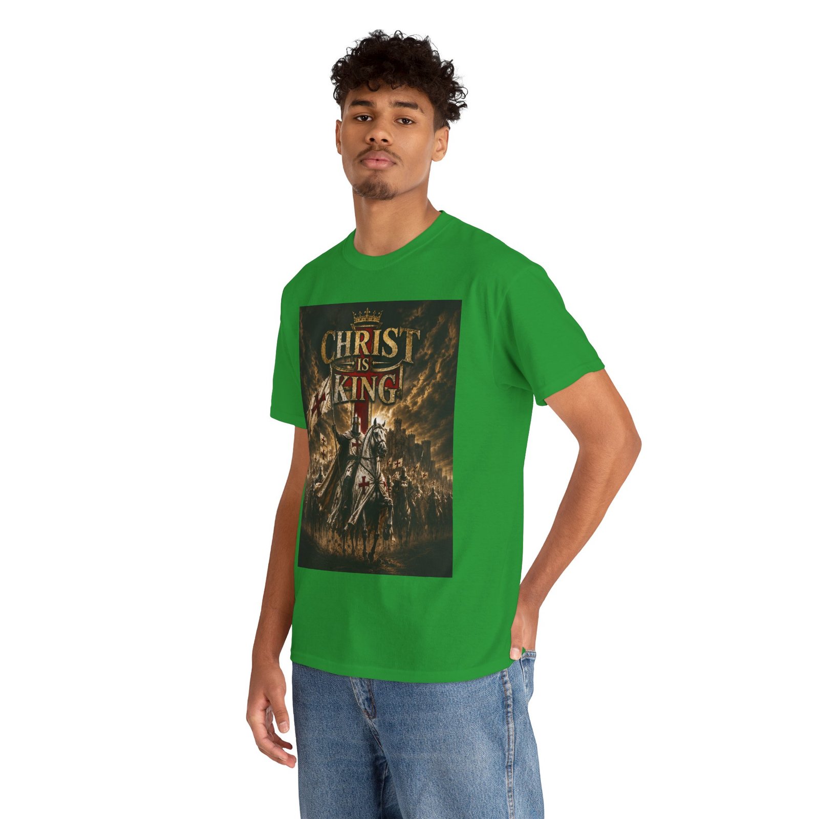 Christ Is King T‑Shirt — Christian Faith Battle Graphic Tee - Image 89