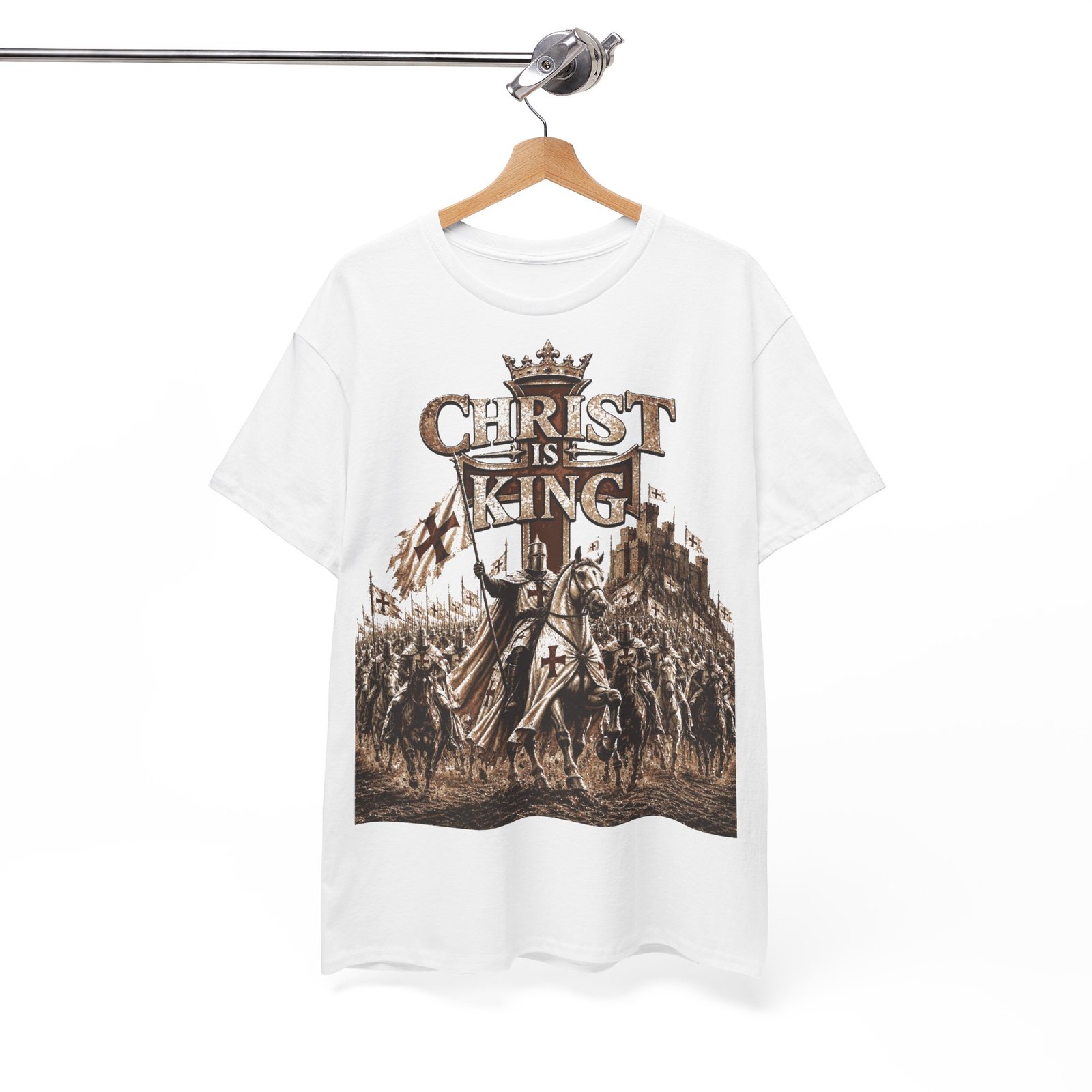 Christ Is King T‑Shirt — Medieval Crusader Faith Graphic Tee - Image 8