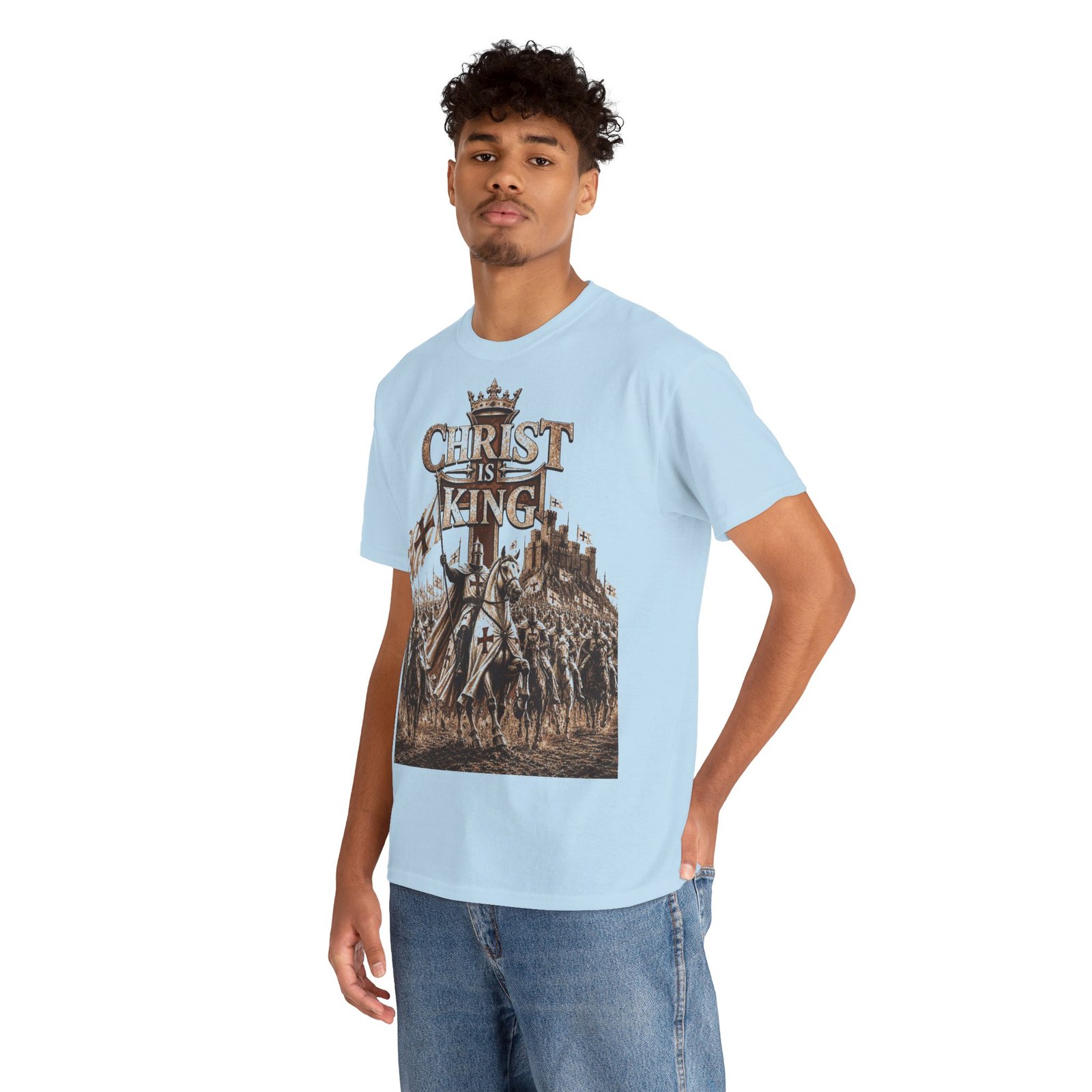 Christ Is King T‑Shirt — Medieval Crusader Faith Graphic Tee - Image 106