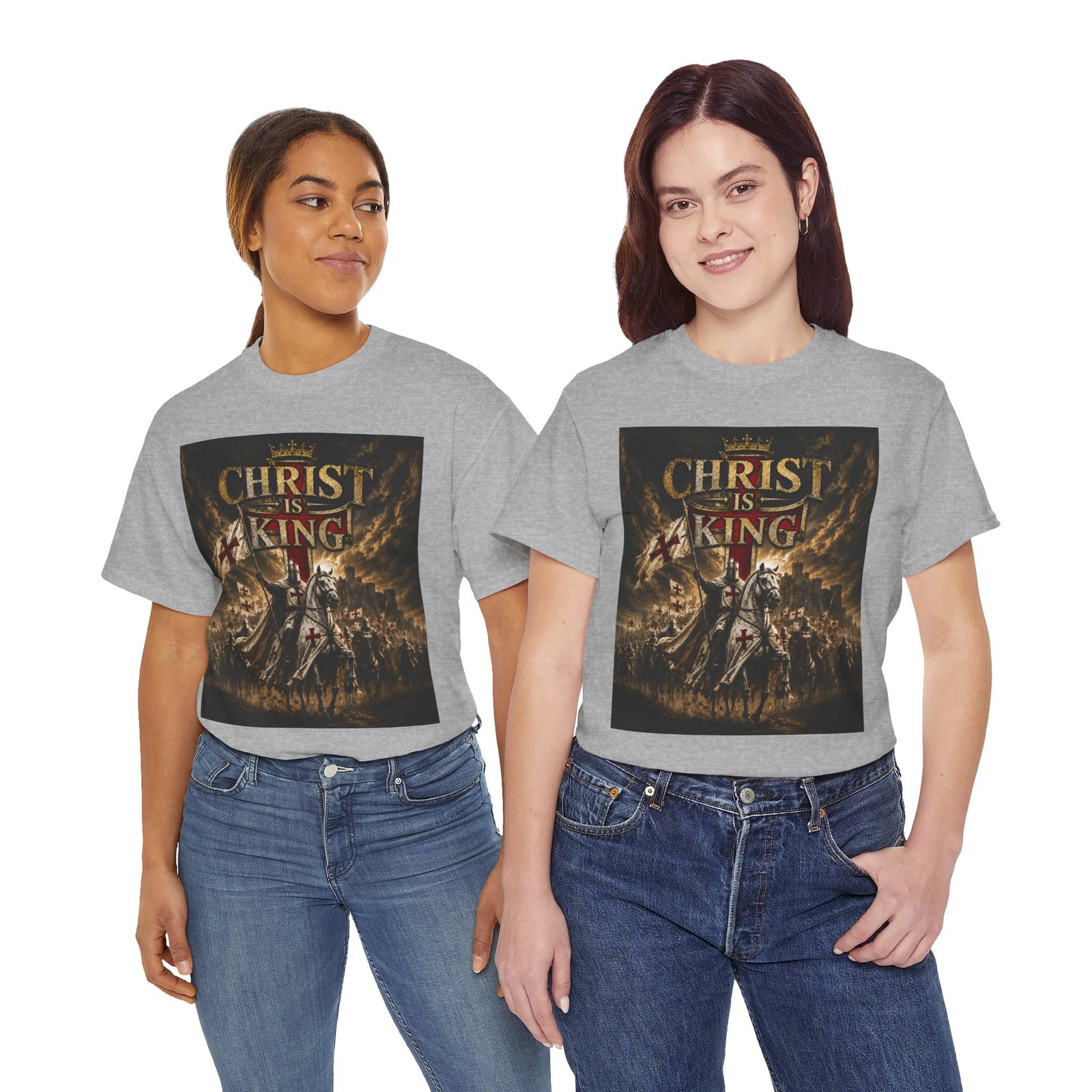 Christ Is King T‑Shirt — Christian Faith Battle Graphic Tee - Image 51