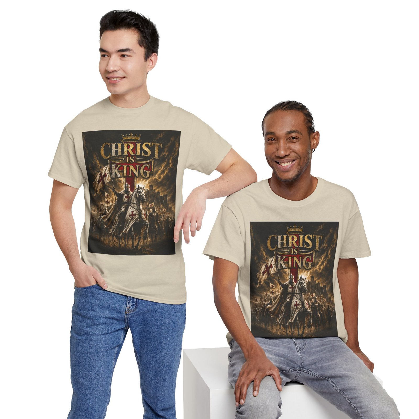 Christ Is King T‑Shirt — Christian Faith Battle Graphic Tee - Image 30