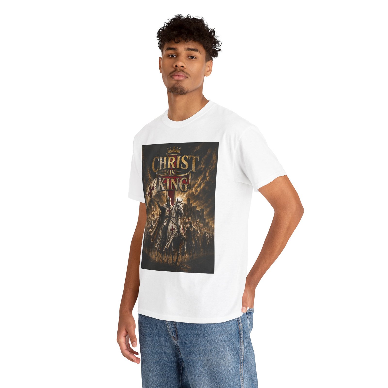 Christ Is King T‑Shirt — Christian Faith Battle Graphic Tee - Image 22