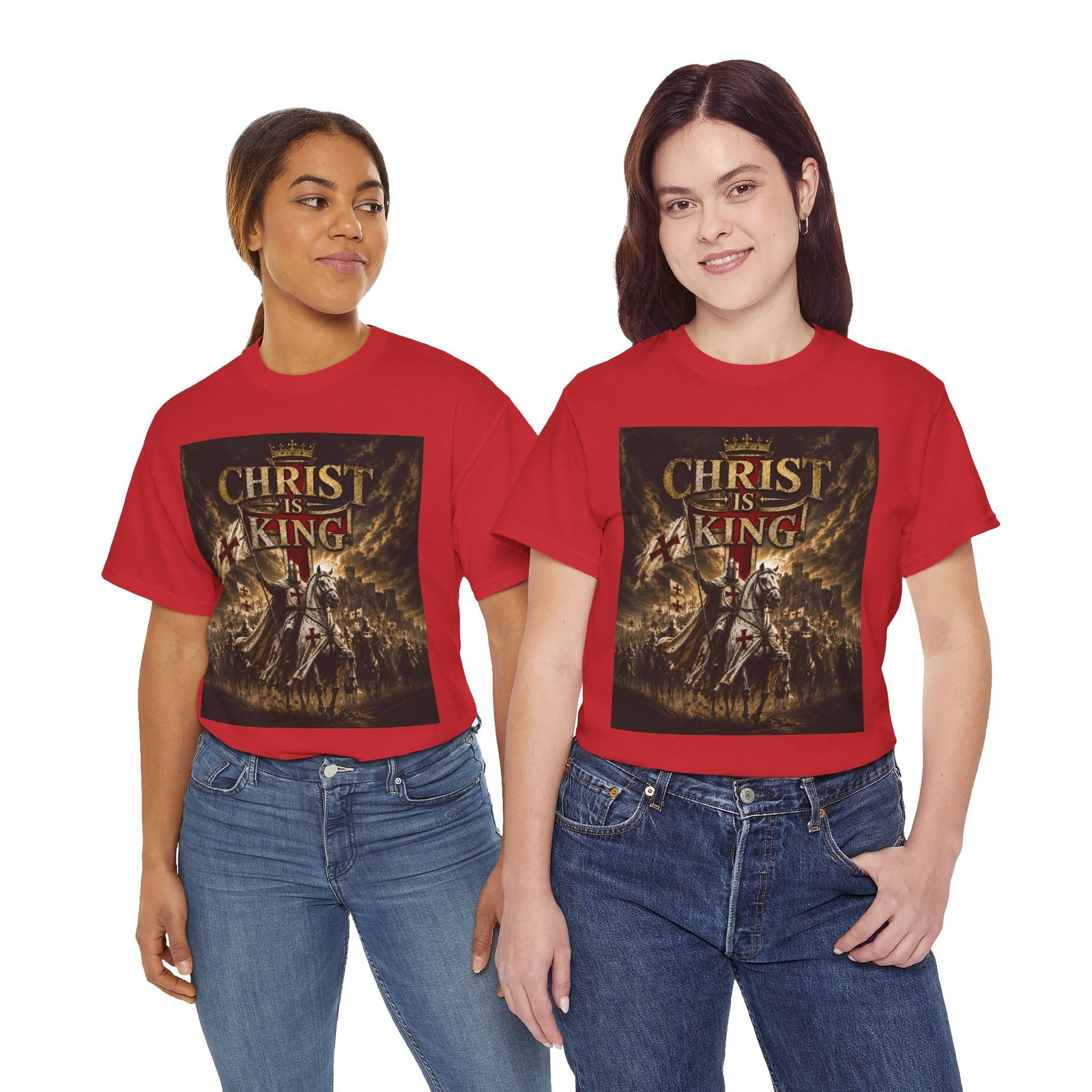 Christ Is King T‑Shirt — Christian Faith Battle Graphic Tee - Image 151