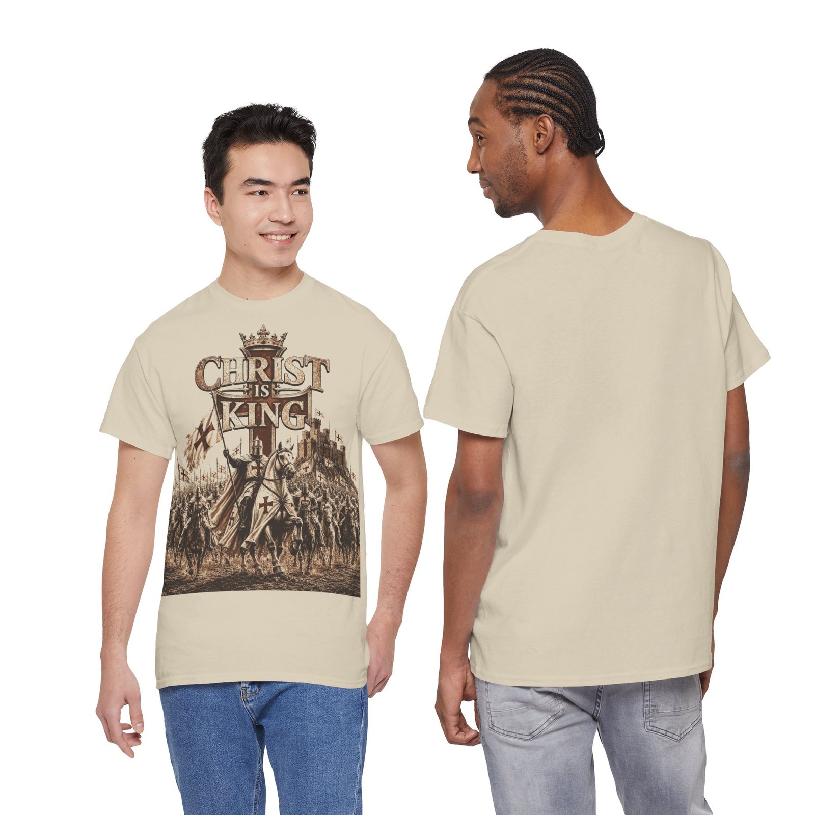 Christ Is King T‑Shirt — Medieval Crusader Faith Graphic Tee - Image 31
