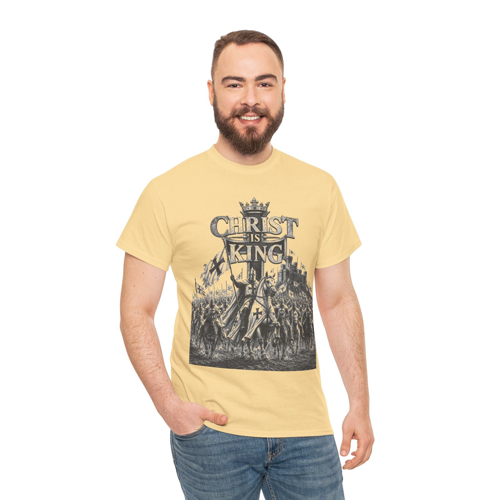 Christ Is King T-Shirt — Vintage Christian Faith Tee - Image 44