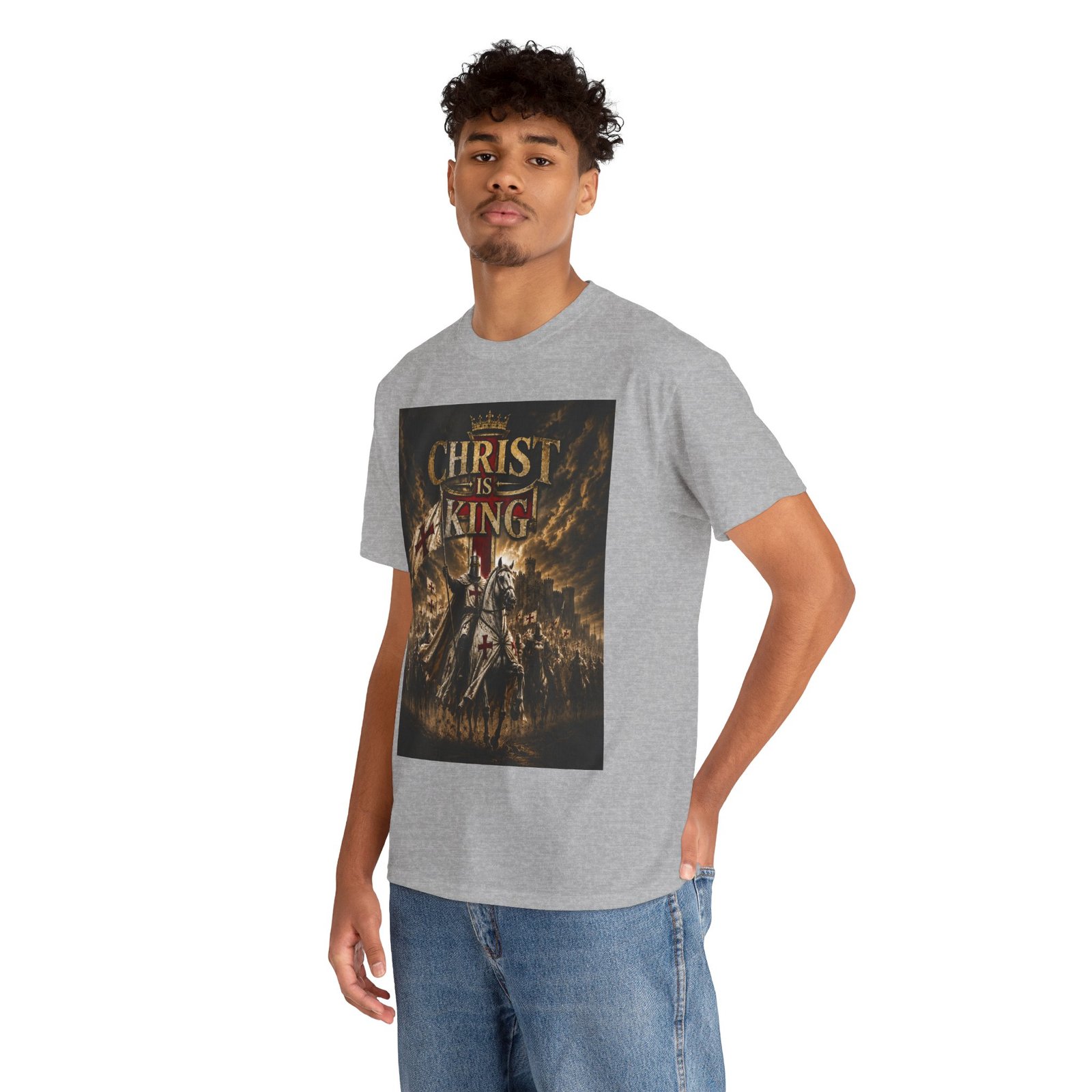 Christ Is King T‑Shirt — Christian Faith Battle Graphic Tee - Image 55