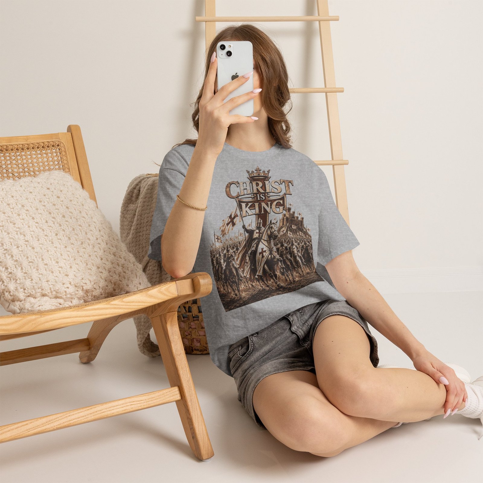 Christ Is King T‑Shirt — Medieval Crusader Faith Graphic Tee - Image 38