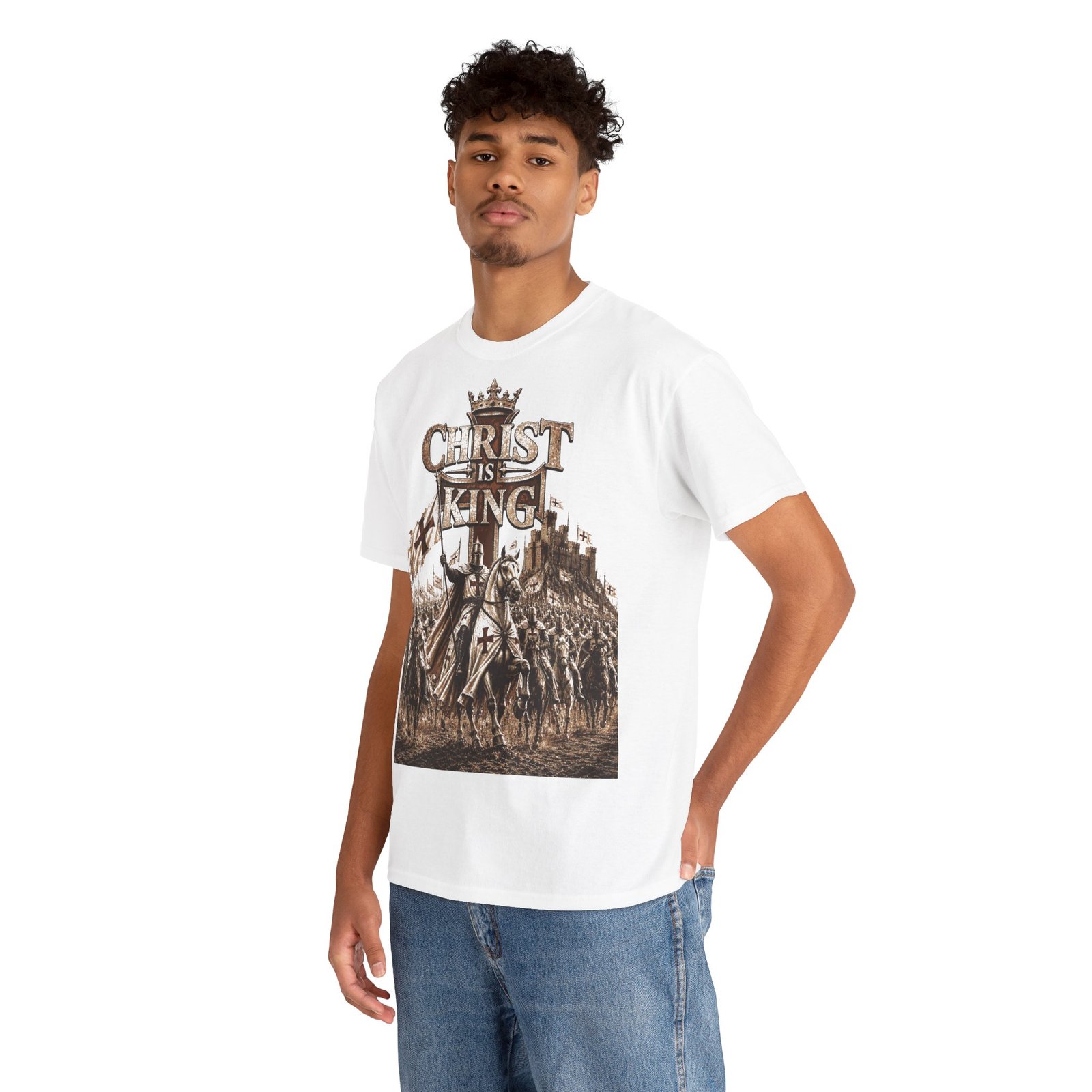 Christ Is King T‑Shirt — Medieval Crusader Faith Graphic Tee - Image 11