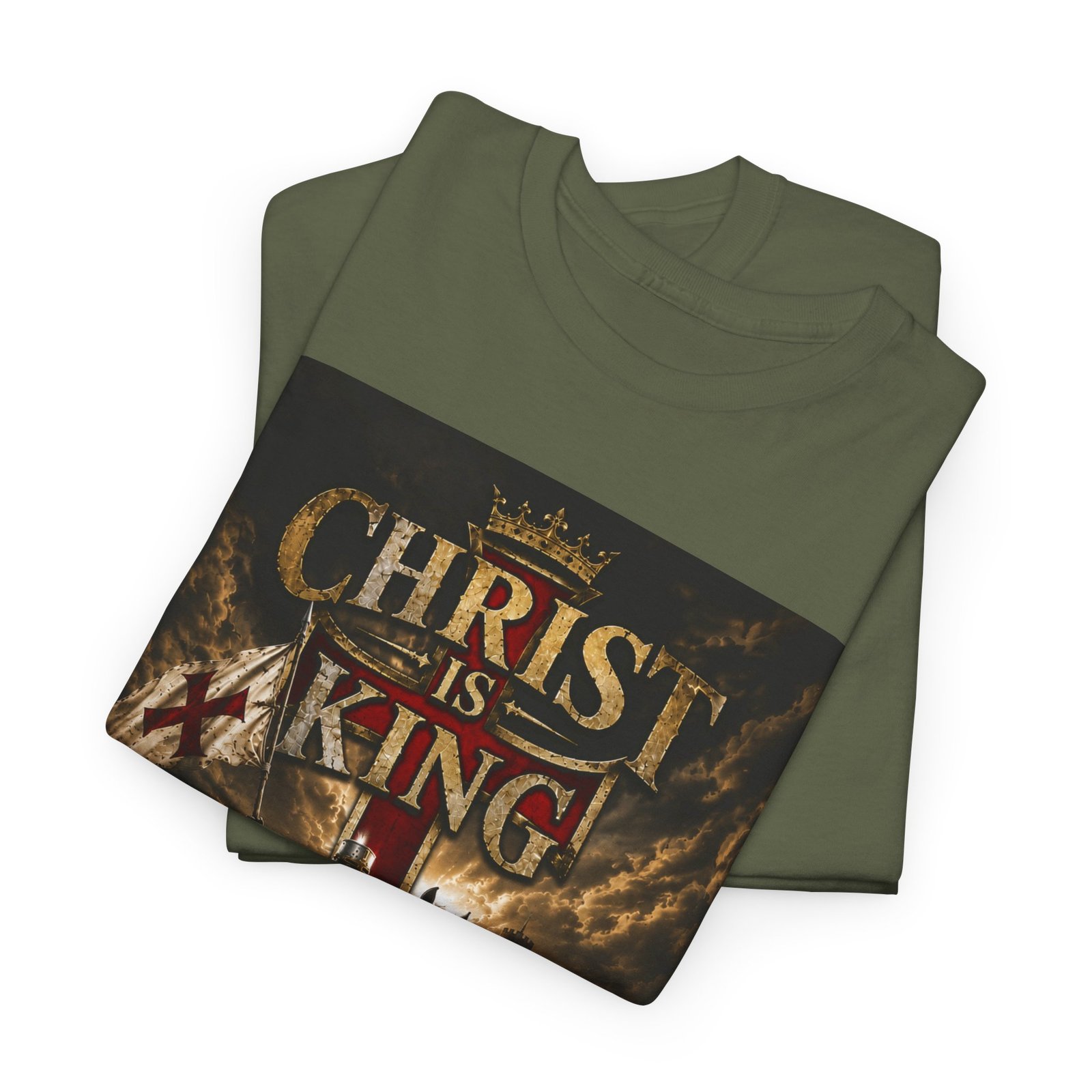Christ Is King T‑Shirt — Christian Faith Battle Graphic Tee - Image 66