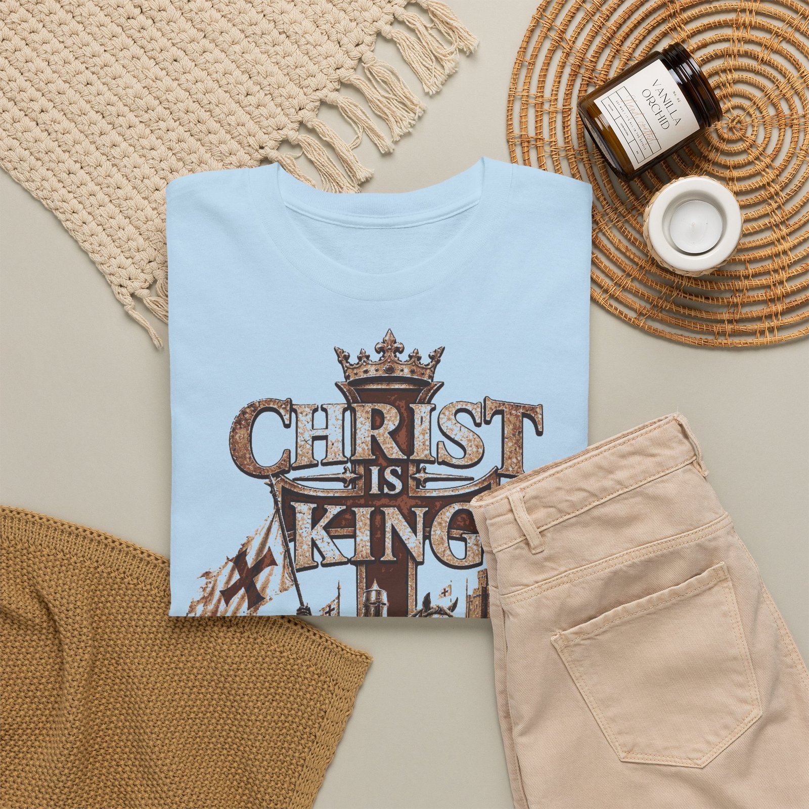 Christ Is King T‑Shirt — Medieval Crusader Faith Graphic Tee - Image 101