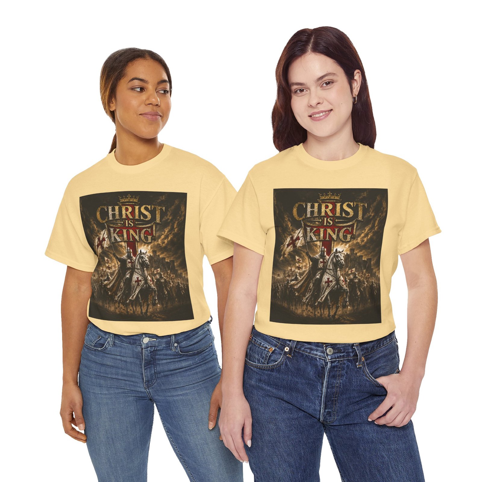 Christ Is King T‑Shirt — Christian Faith Battle Graphic Tee - Image 46