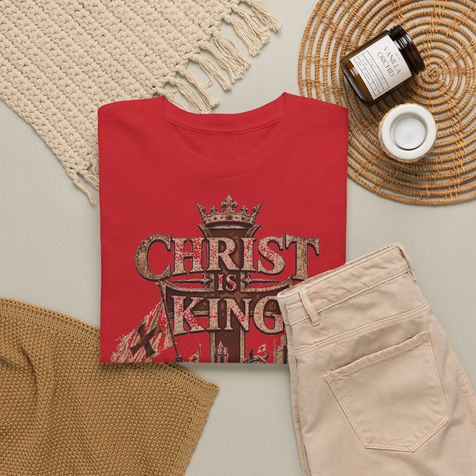Christ Is King T‑Shirt — Medieval Crusader Faith Graphic Tee - Image 149