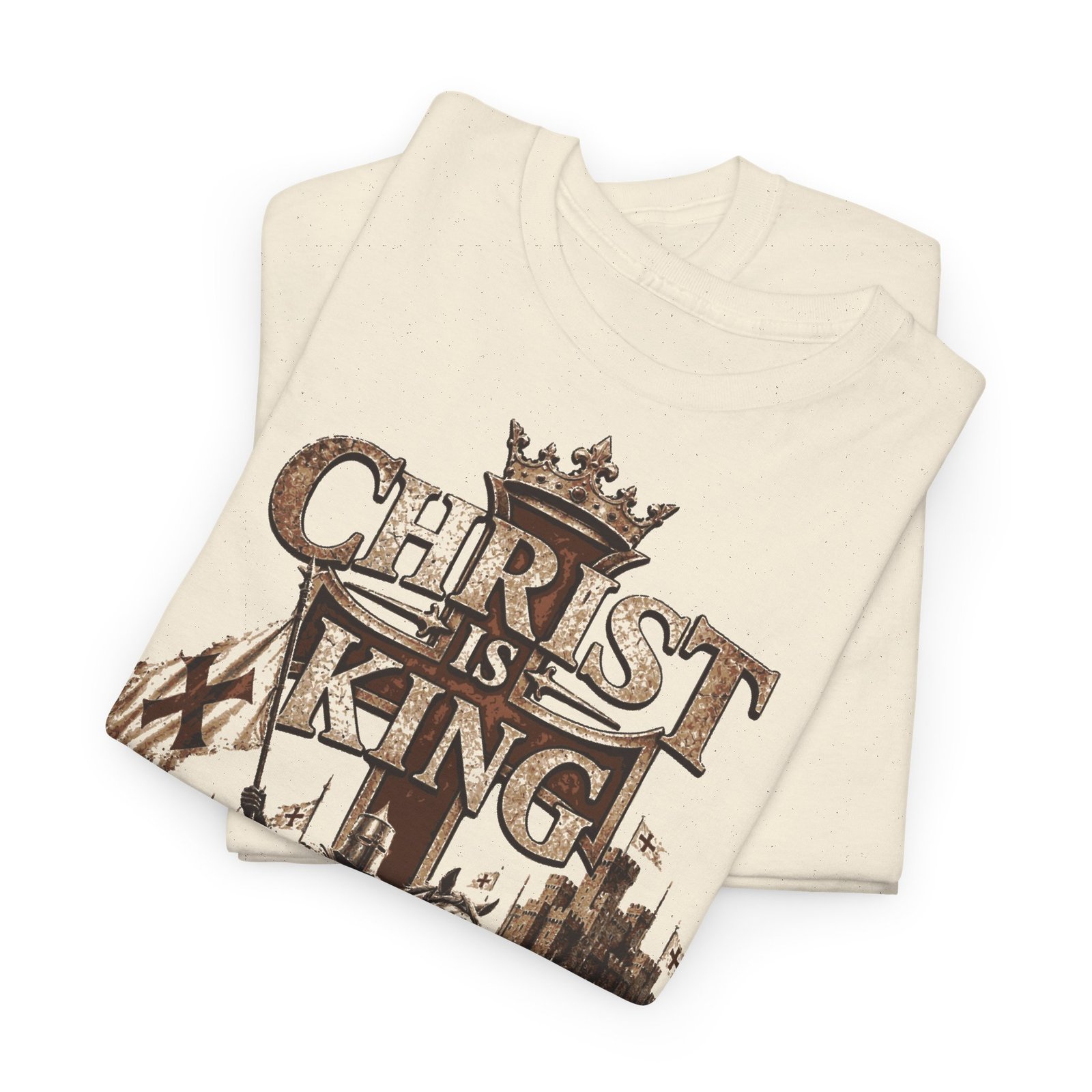 Christ Is King T‑Shirt — Medieval Crusader Faith Graphic Tee - Image 52
