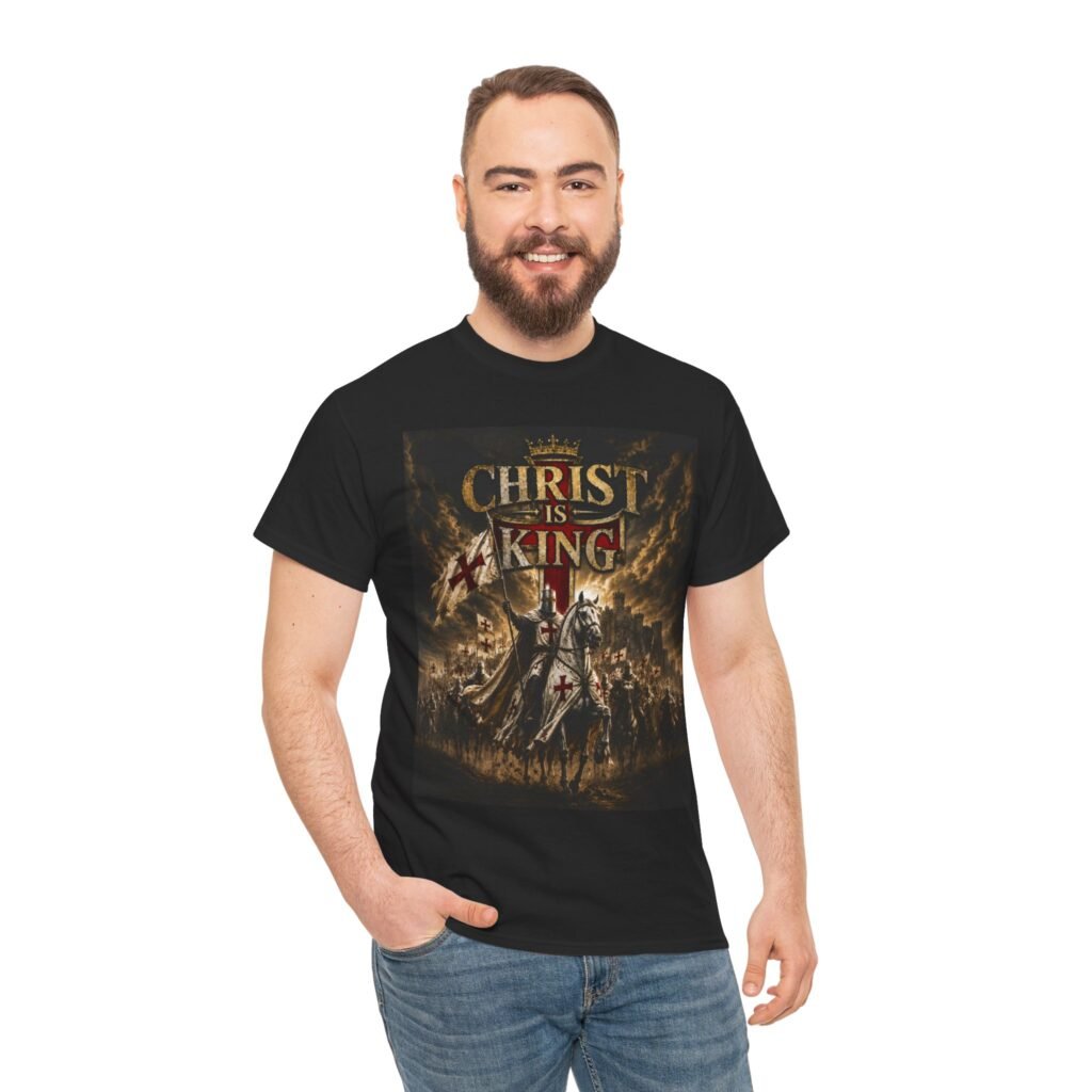 Christ Is King T‑Shirt — Christian Faith Battle Graphic Tee