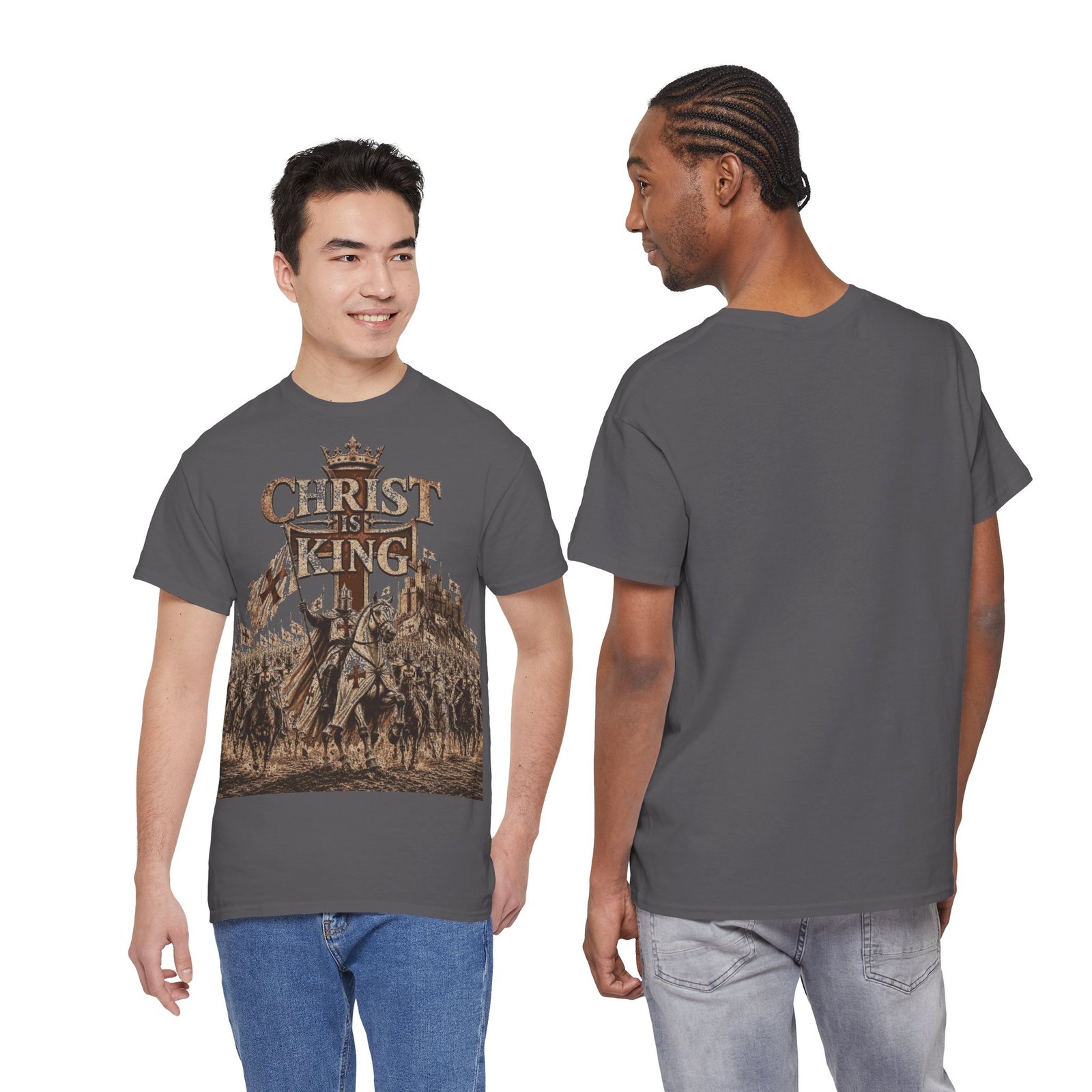 Christ Is King T‑Shirt — Medieval Crusader Faith Graphic Tee - Image 127