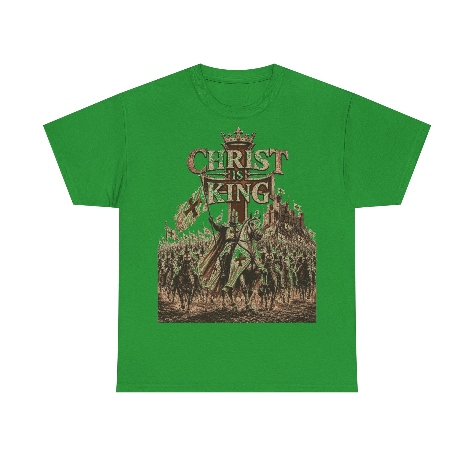 Christ Is King T‑Shirt — Medieval Crusader Faith Graphic Tee - Image 96
