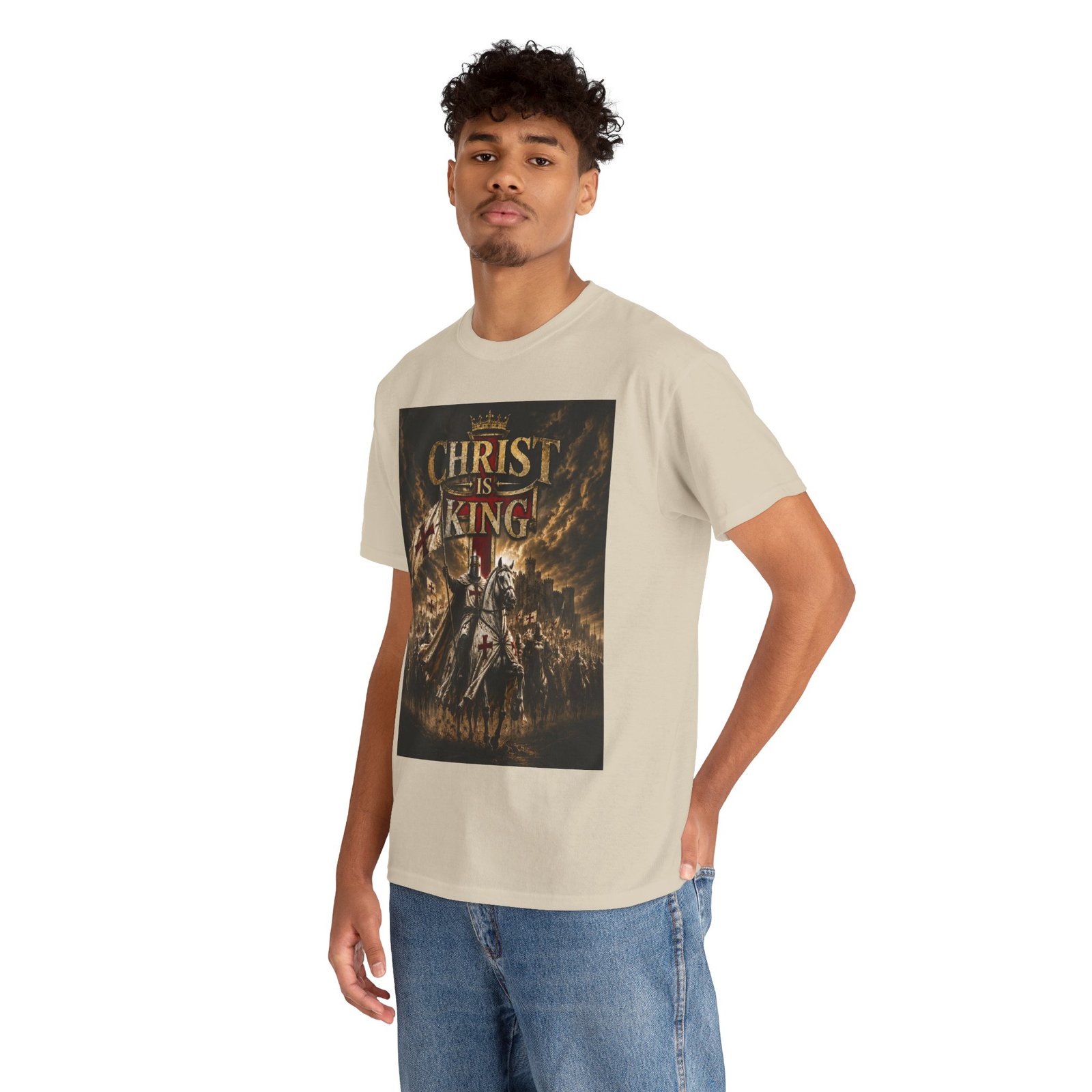 Christ Is King T‑Shirt — Christian Faith Battle Graphic Tee - Image 34