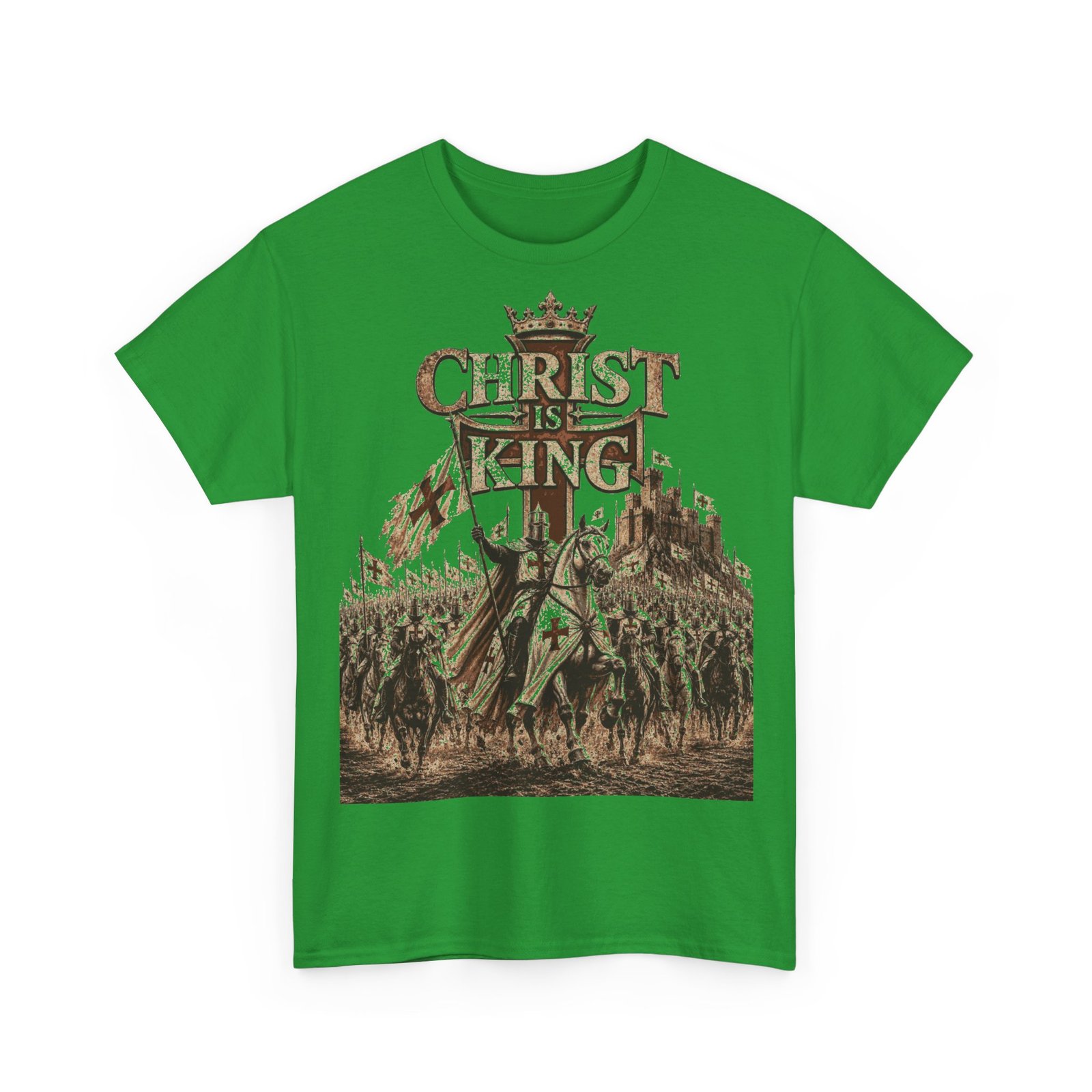 Christ Is King T‑Shirt — Medieval Crusader Faith Graphic Tee - Image 82