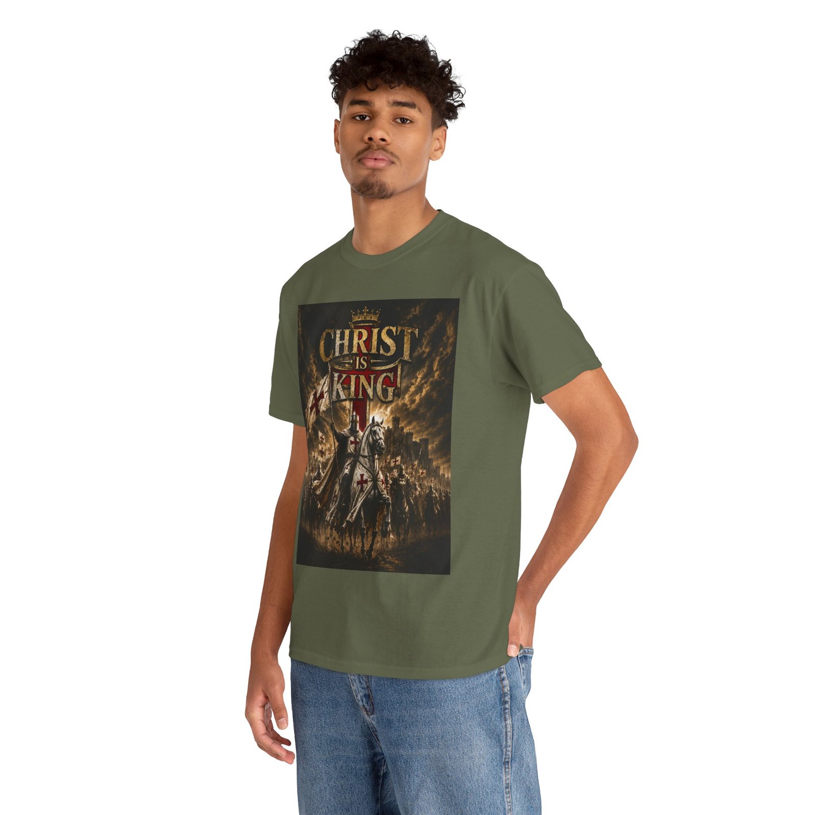 Christ Is King T‑Shirt — Christian Faith Battle Graphic Tee - Image 67