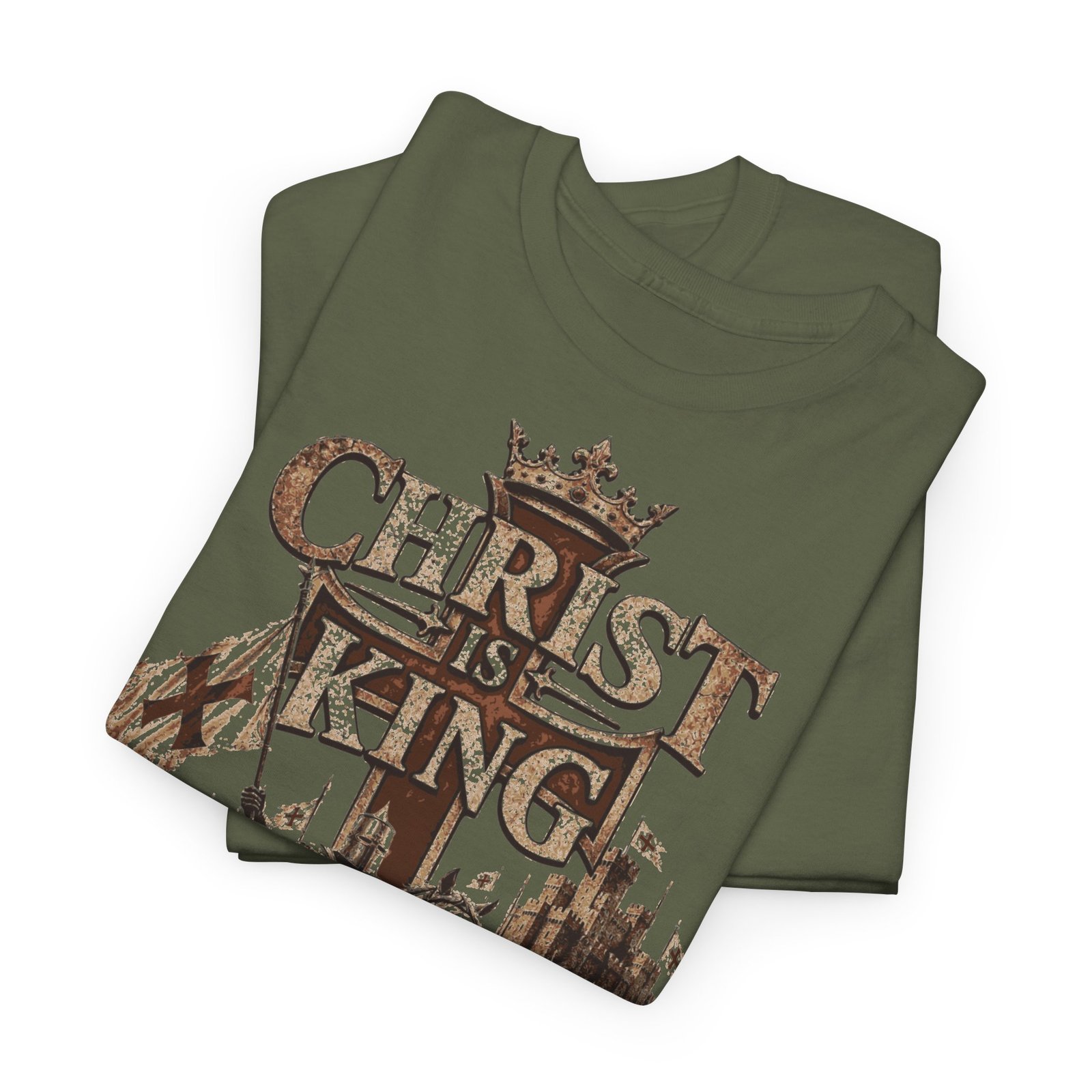 Christ Is King T‑Shirt — Medieval Crusader Faith Graphic Tee - Image 68
