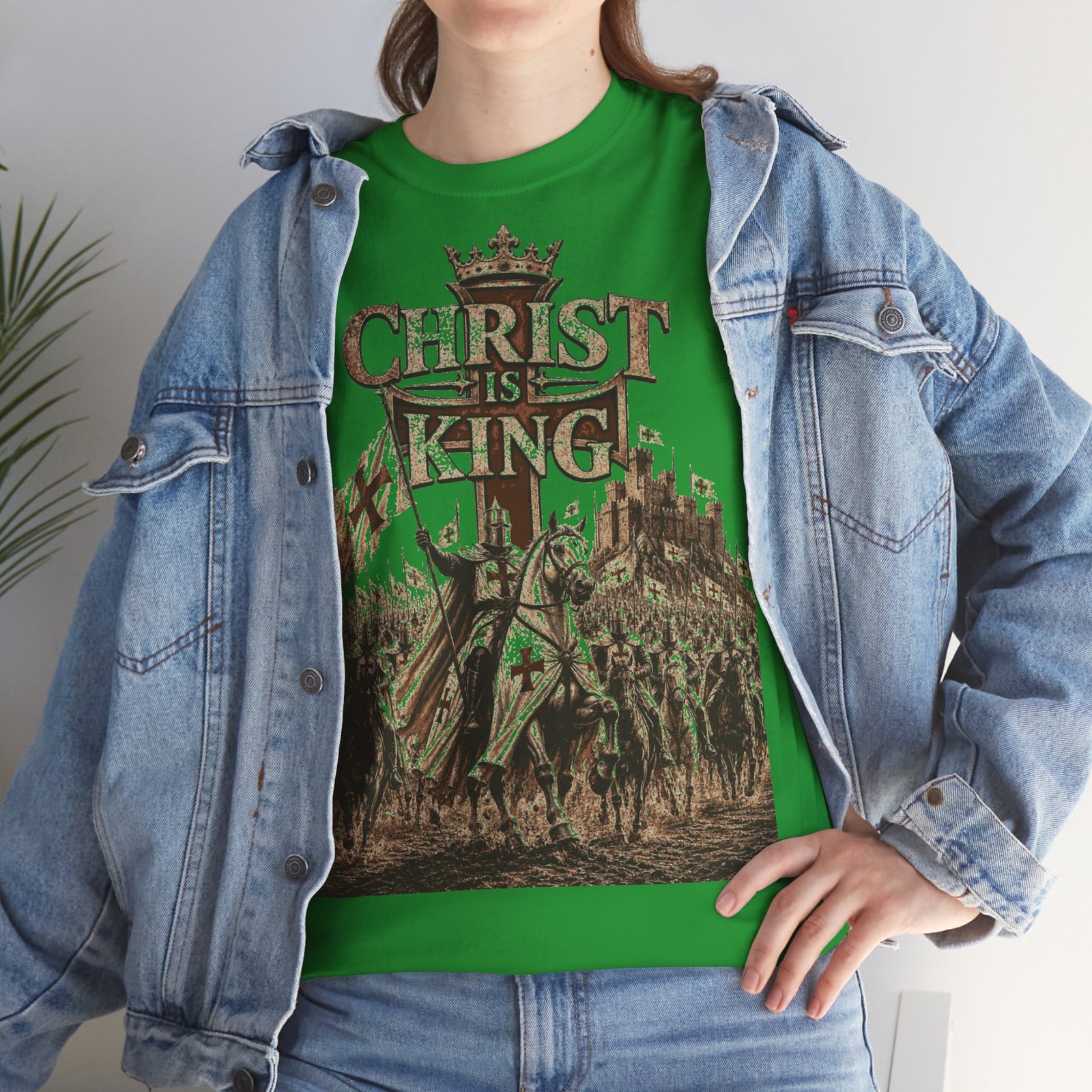 Christ Is King T‑Shirt — Medieval Crusader Faith Graphic Tee - Image 94