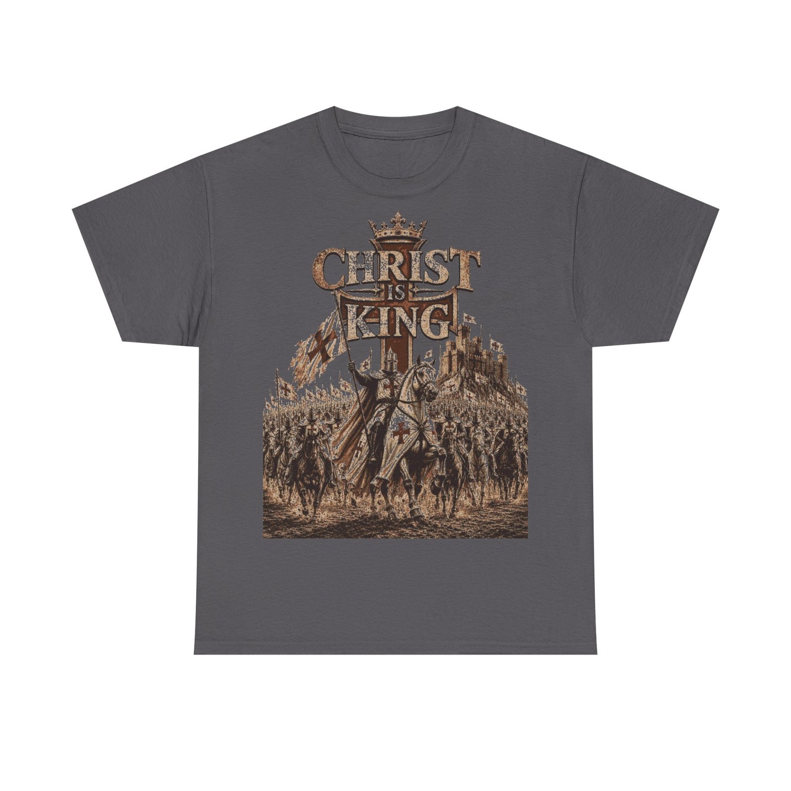 Christ Is King T‑Shirt — Medieval Crusader Faith Graphic Tee - Image 128