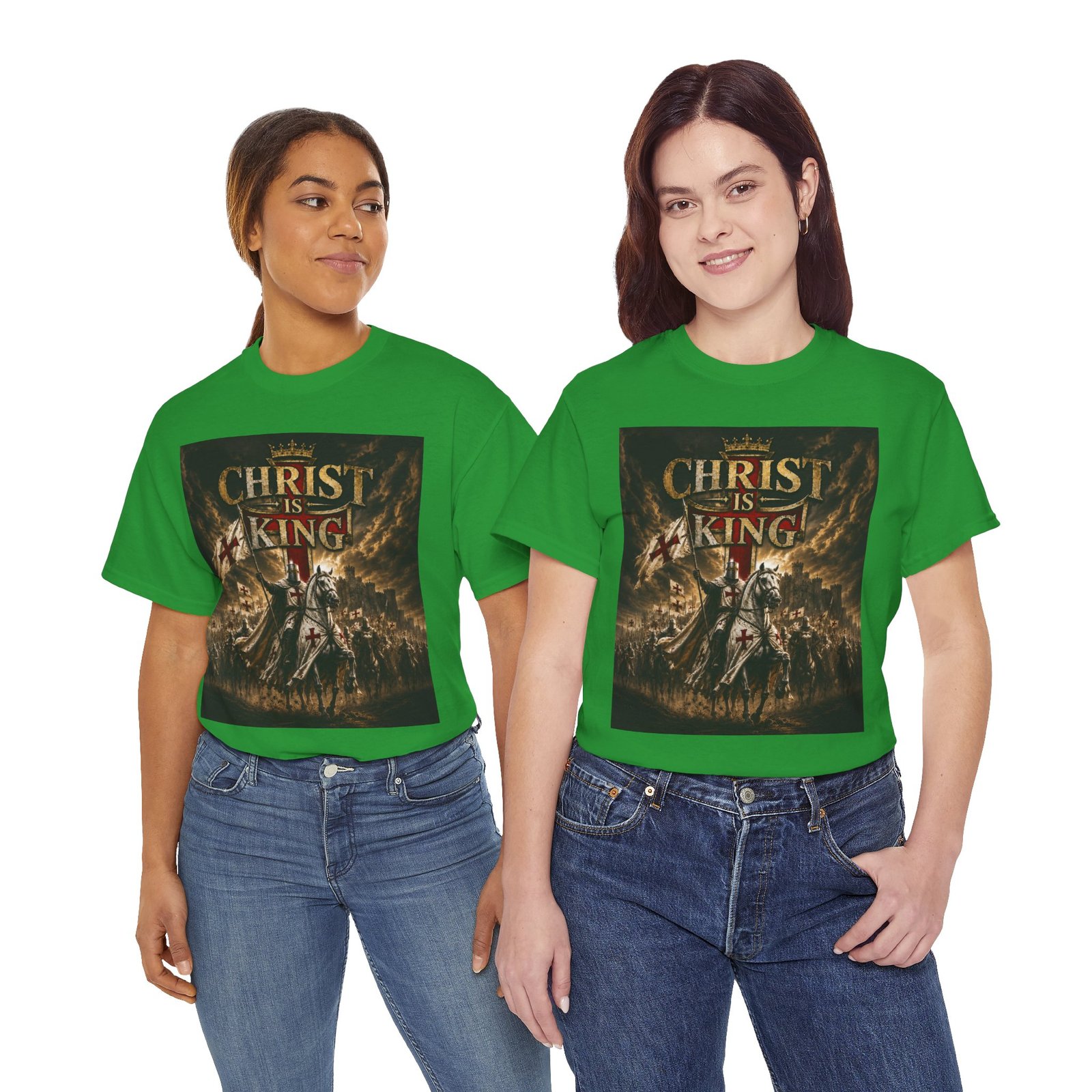 Christ Is King T‑Shirt — Christian Faith Battle Graphic Tee - Image 91