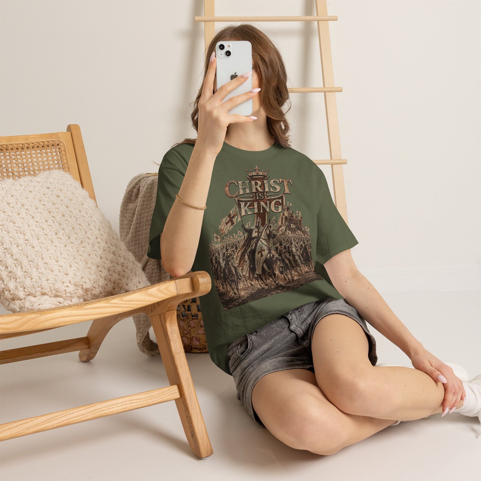 Christ Is King T‑Shirt — Medieval Crusader Faith Graphic Tee - Image 70