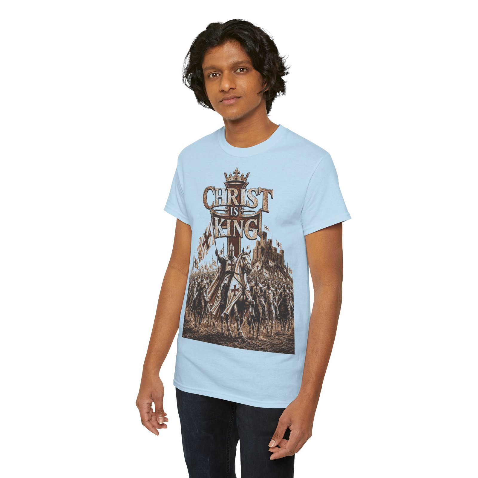 Christ Is King T‑Shirt — Medieval Crusader Faith Graphic Tee - Image 108